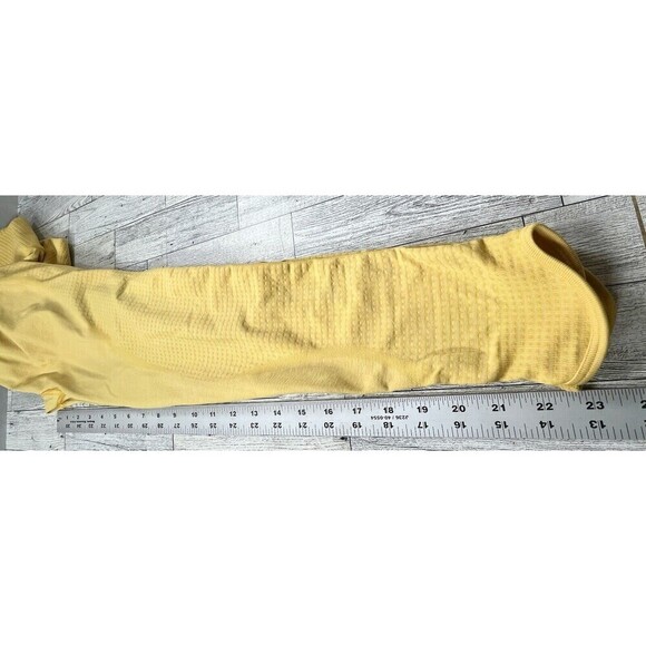 Gymshark Women's Leggings L Yellow Whitney Simmons High Rise Pocket Ruched Back - Picture 9 of 10